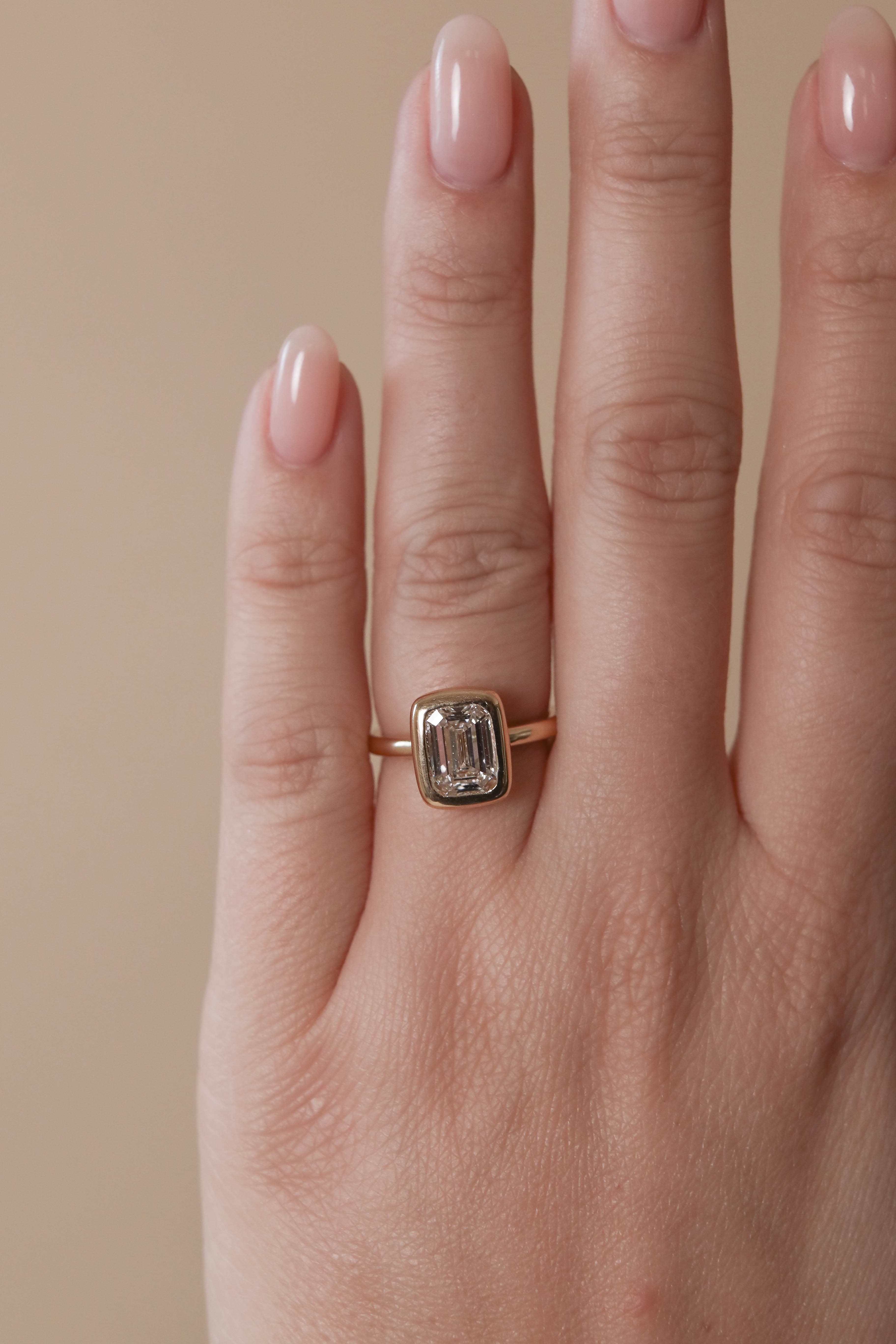 A custom designed engagement ring.