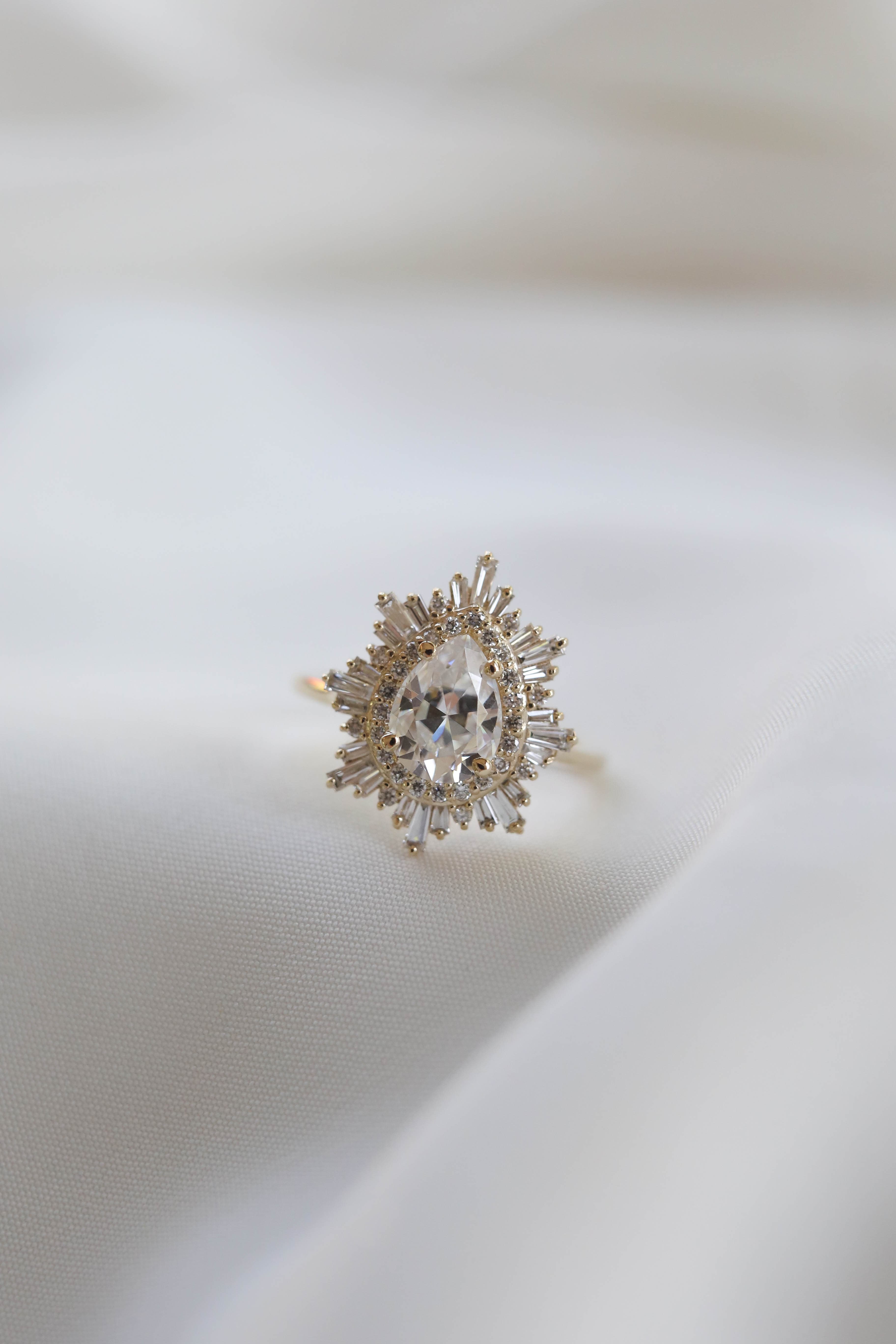 A custom designed engagement ring.