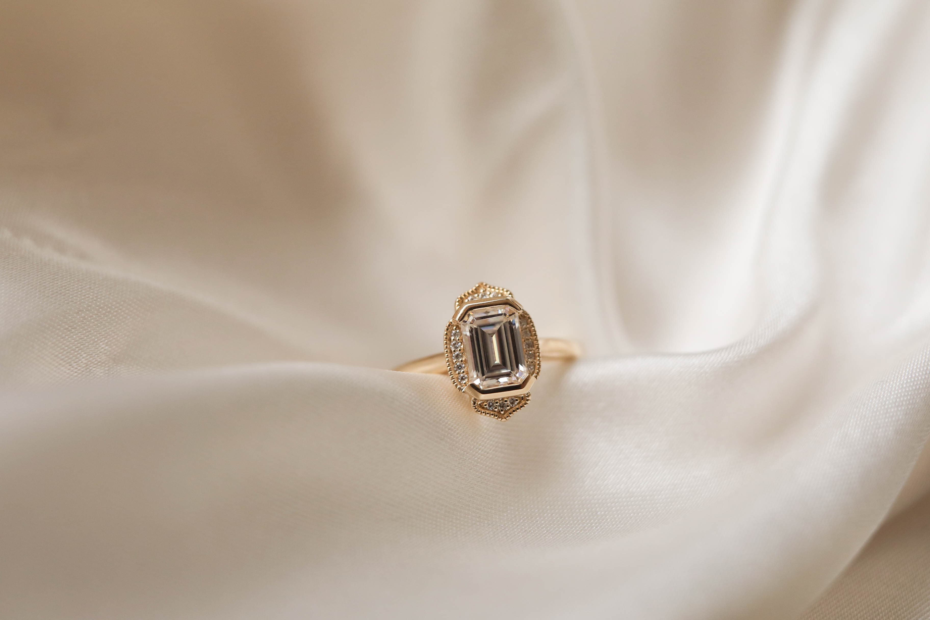 A custom designed engagement ring.