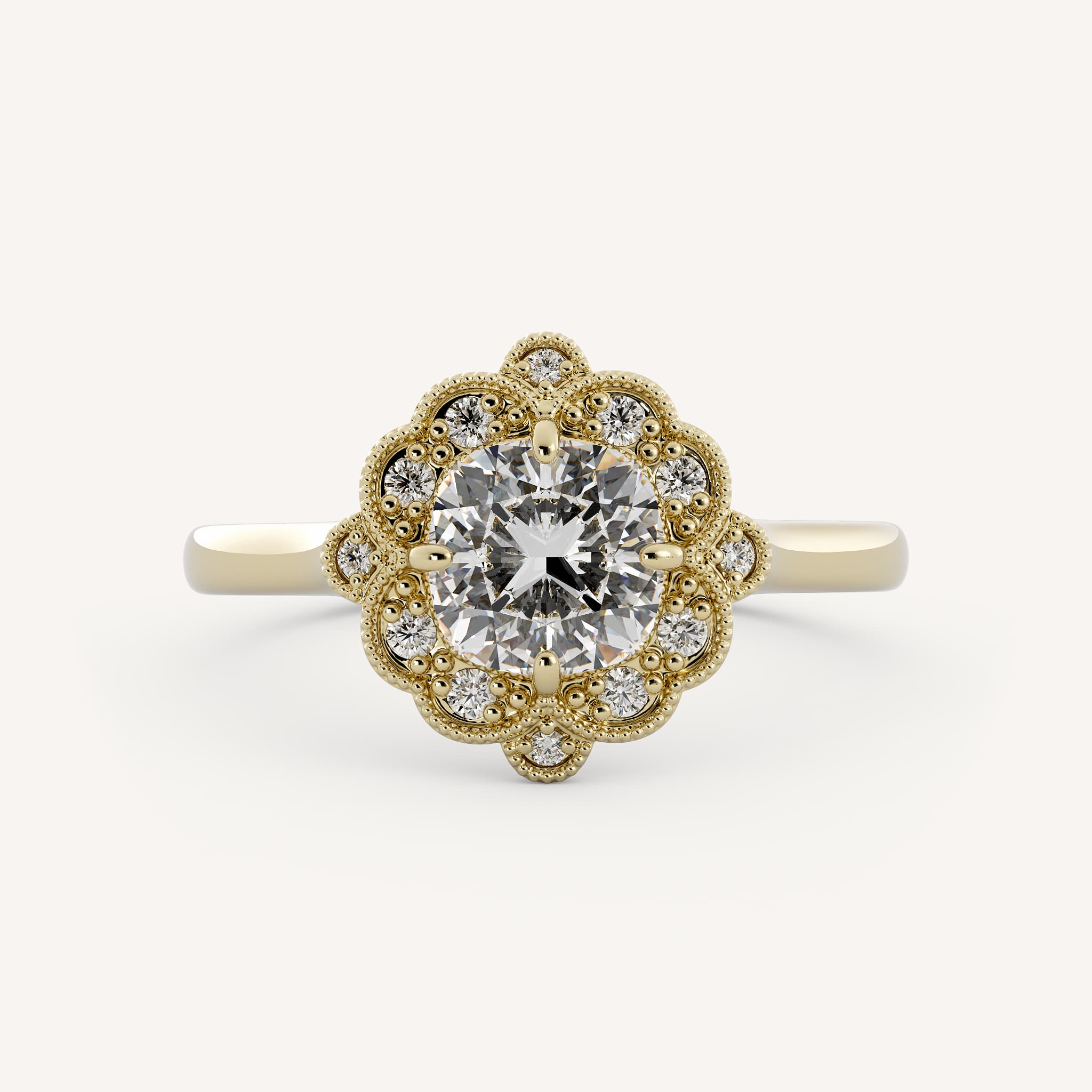 14K Gold Olive Blossom Ring