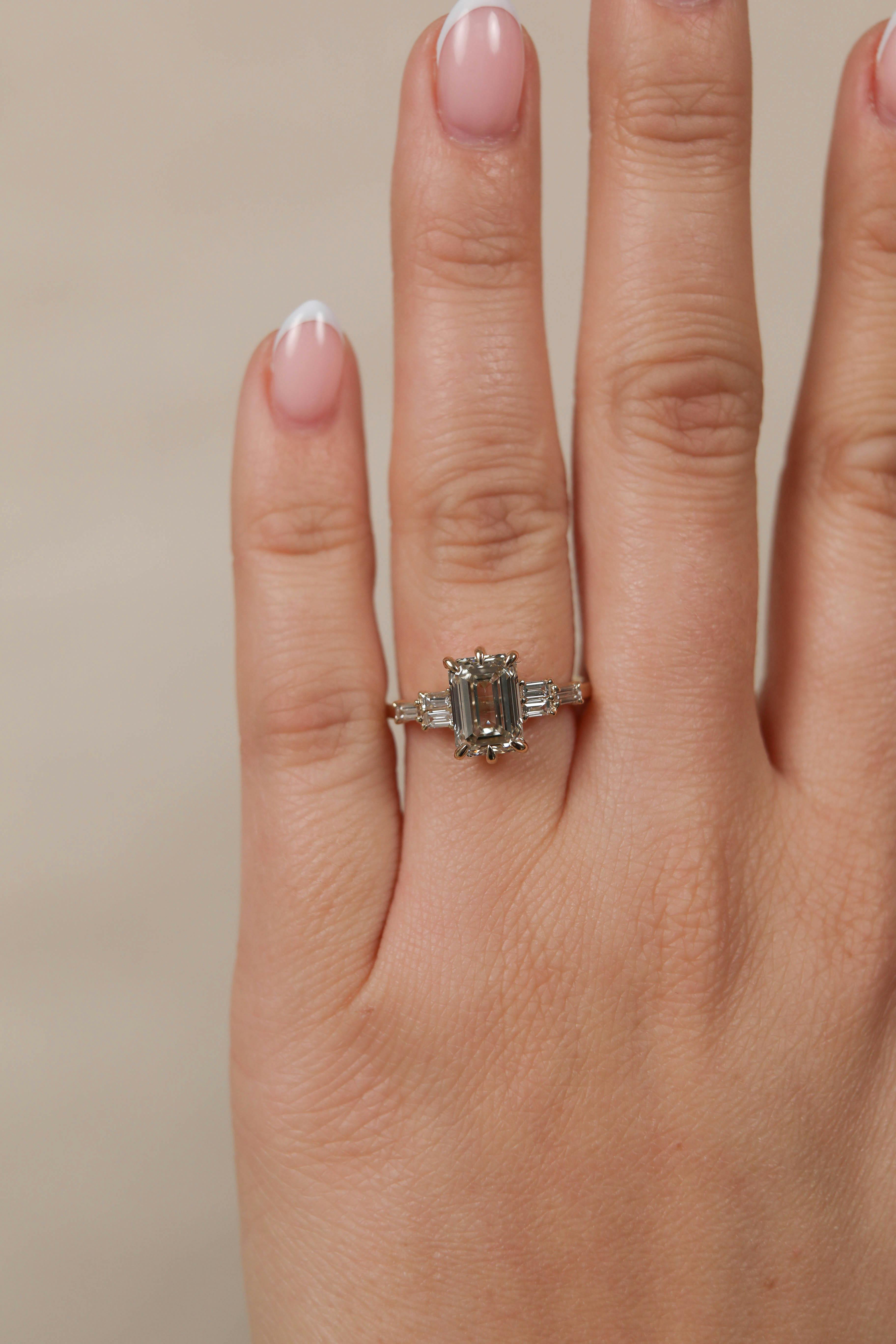 A custom designed engagement ring.